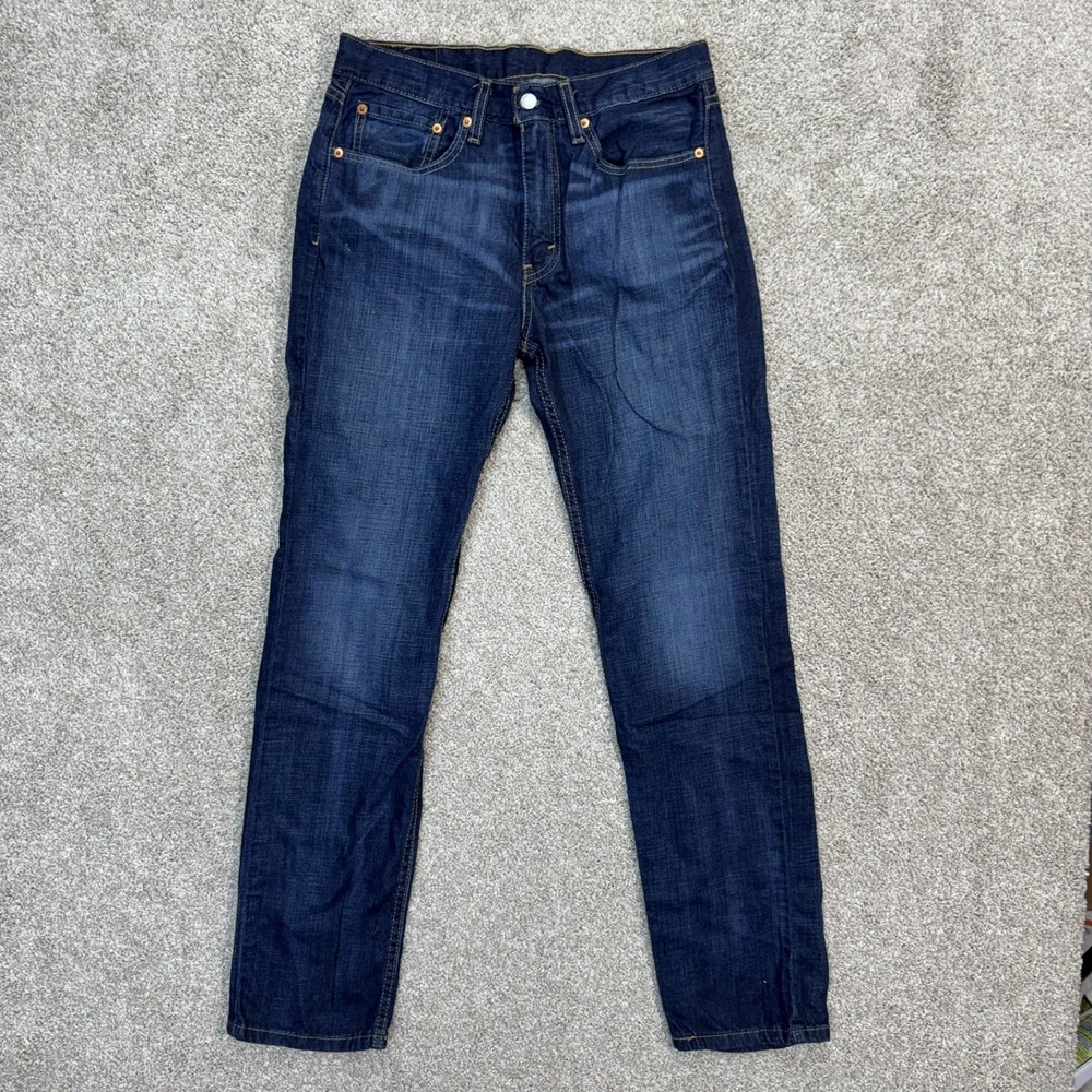 Levi's 514 Straight Fit Jeans Mens 31x32 Dark Wash Blue WaterLess Denim